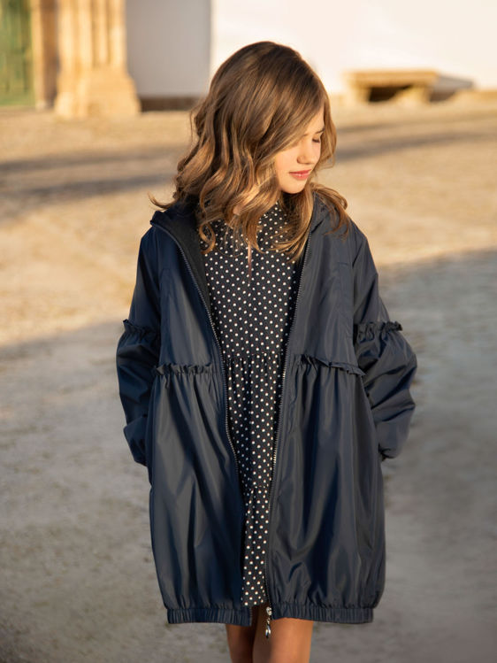 Picture of C3548 GIRLS THERMAL FLEECY JACKET WITH HOODY AND ZIP